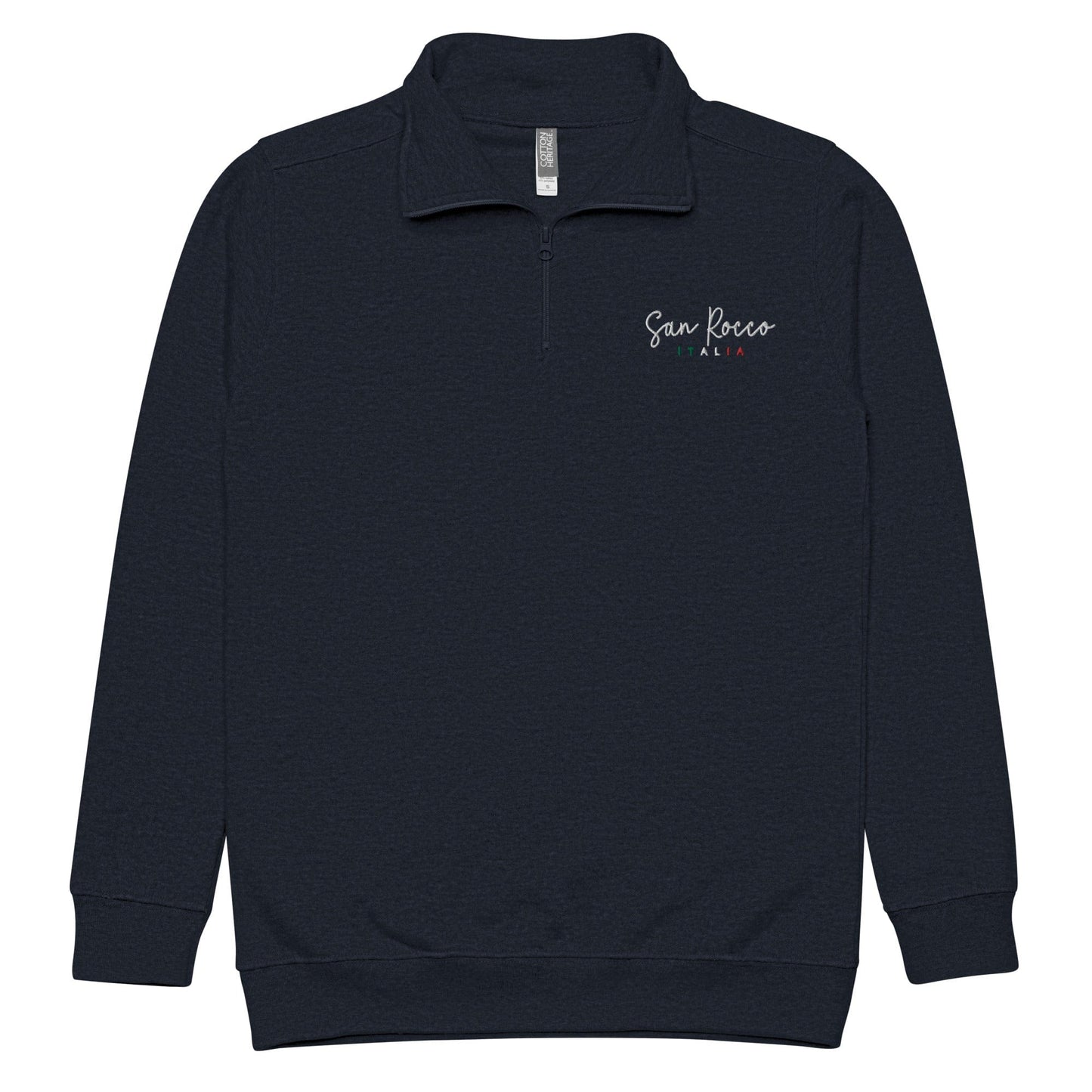 San Rocco Italia embroidered logo unisex fleece pullover - Premium - Shop now at San Rocco Italia