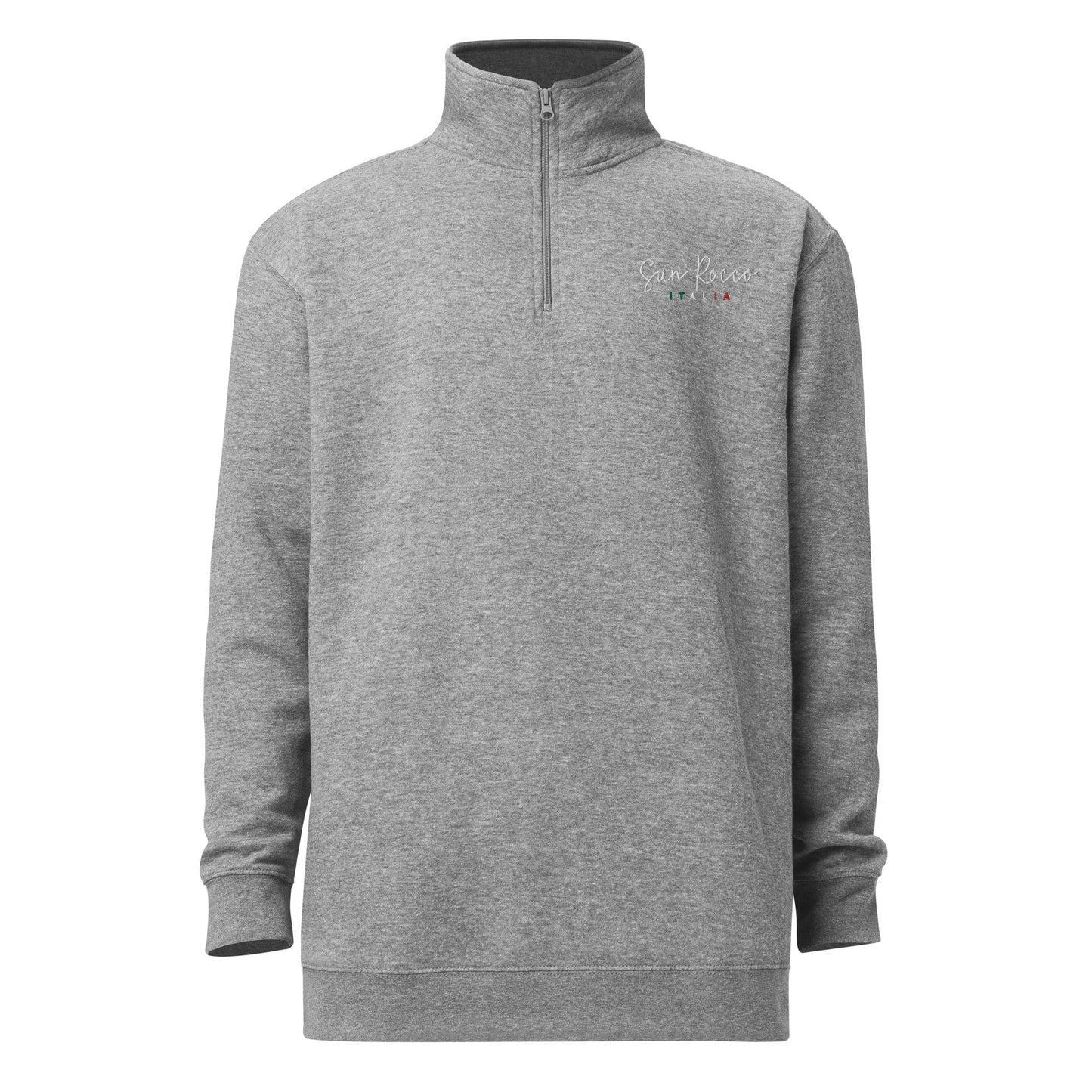 San Rocco Italia embroidered logo unisex fleece pullover - Premium - Shop now at San Rocco Italia