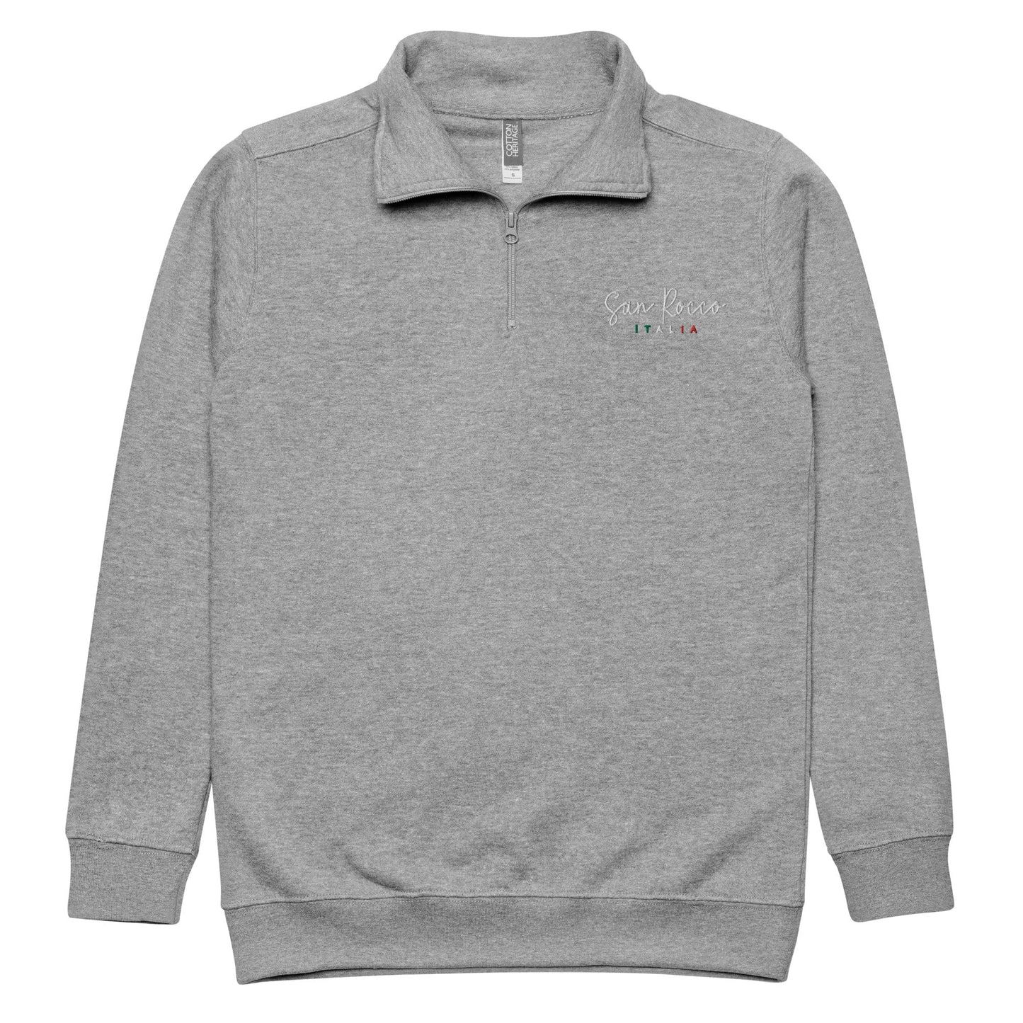 San Rocco Italia embroidered logo unisex fleece pullover - Premium - Shop now at San Rocco Italia