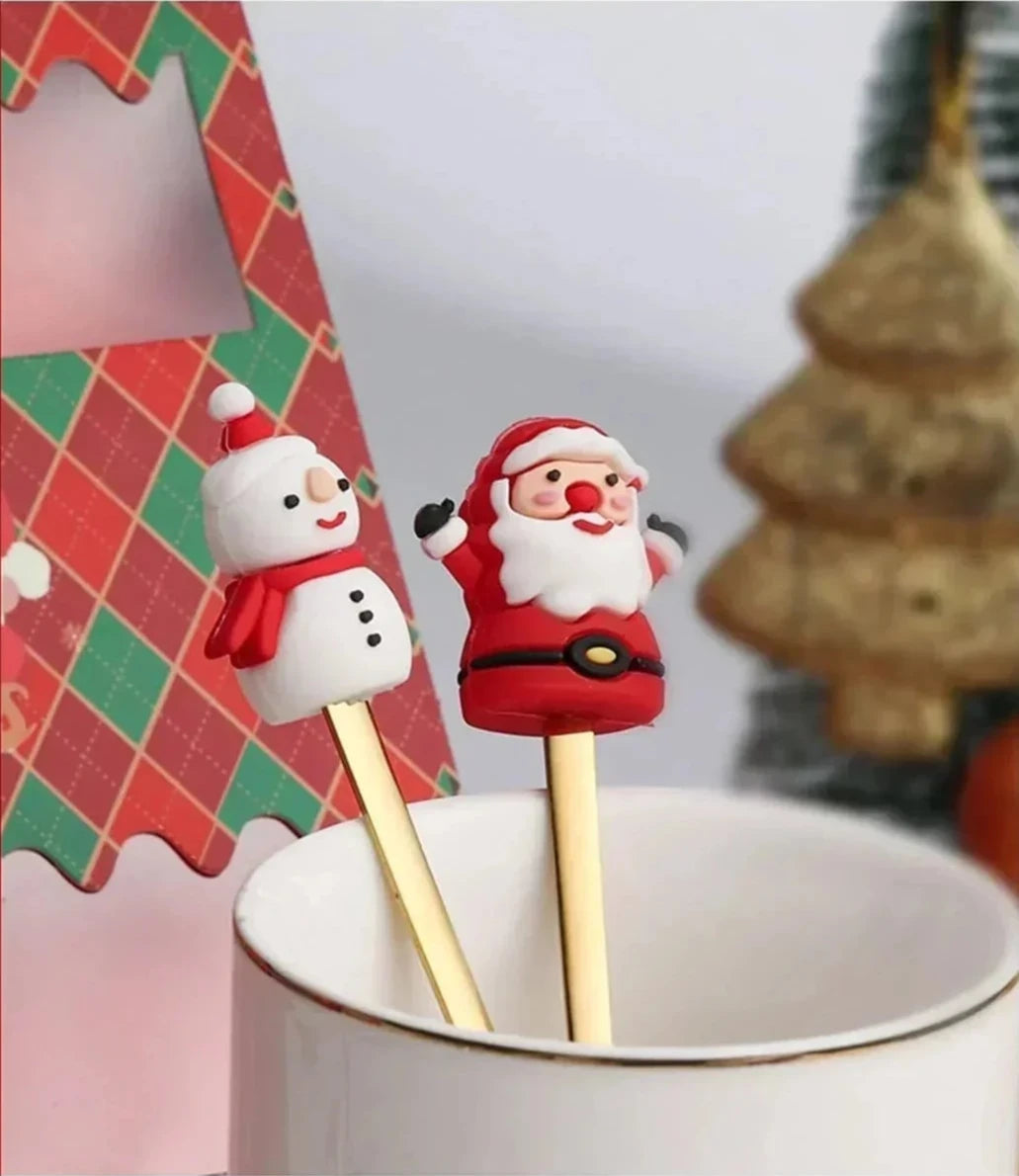 Stainless Steel Christmas Tea Spoons and Forks | Sets of 4/6Pcs - Premium - Just €15.95! Shop now at San Rocco Italia