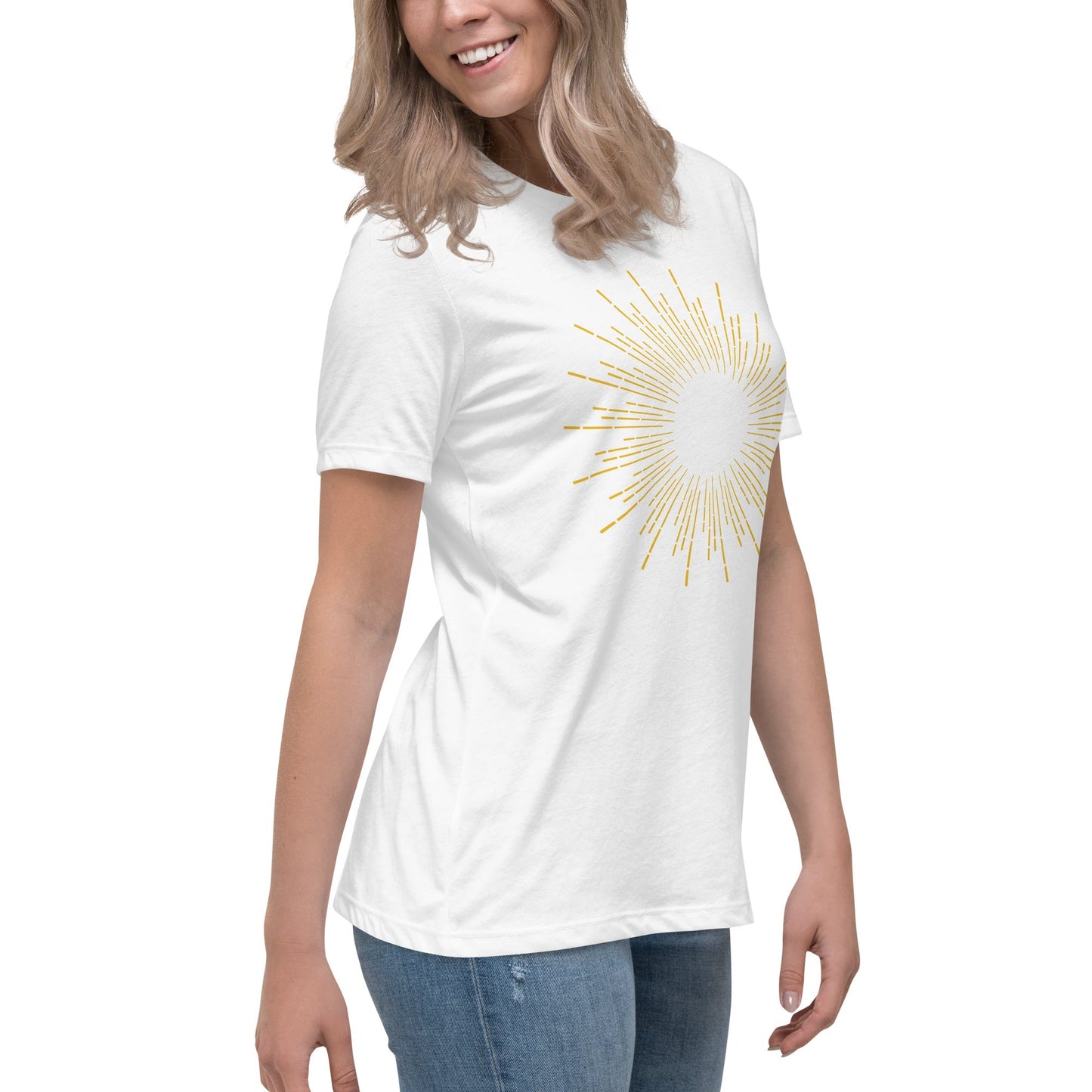 Sunburst Women's Relaxed T-Shirt - Premium Bella + Canvas 6400 - Shop now at San Rocco Italia