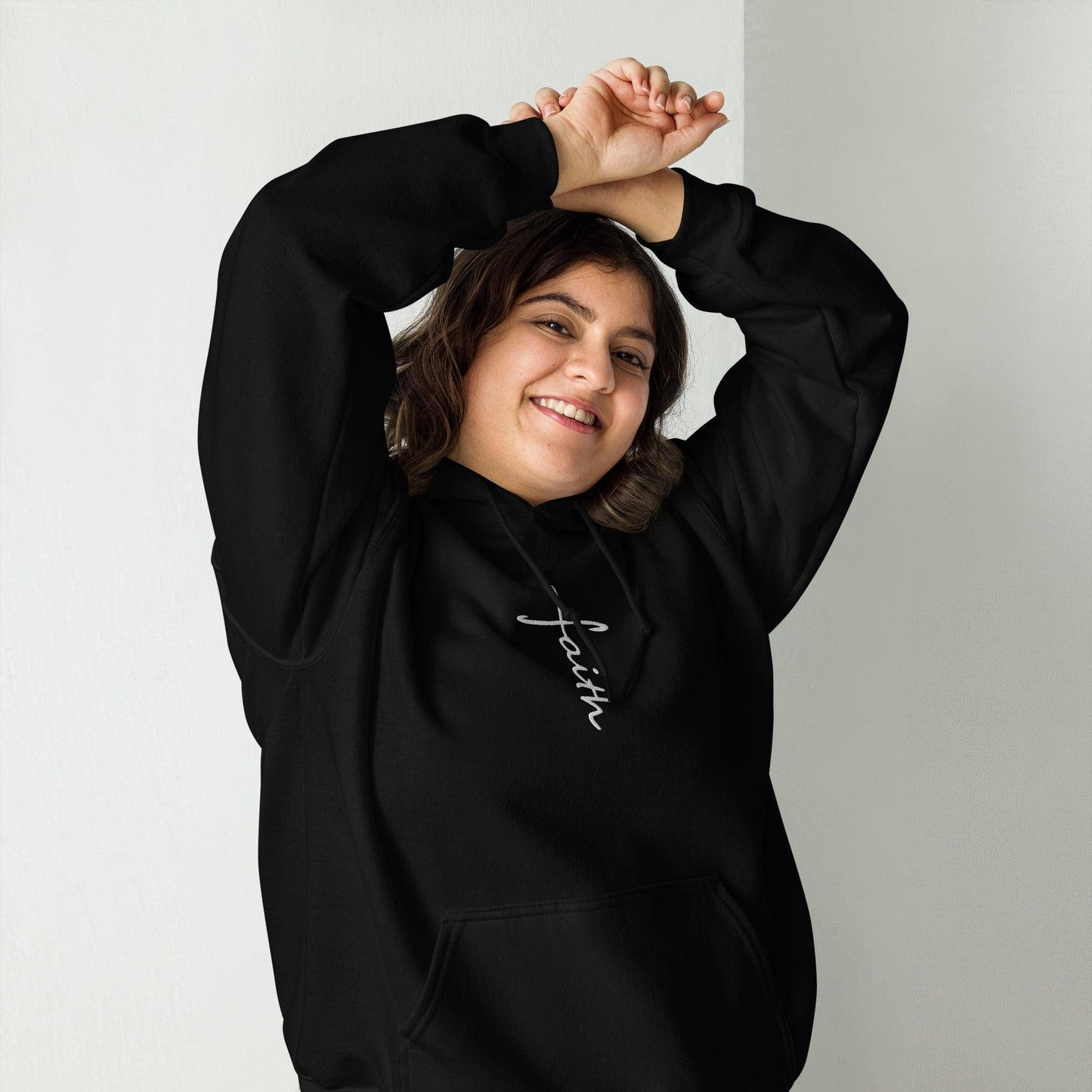 Faith Cross Embroidered Unisex Hoodie - Premium Sweatshirts & Hoodies - Shop now at San Rocco Italia