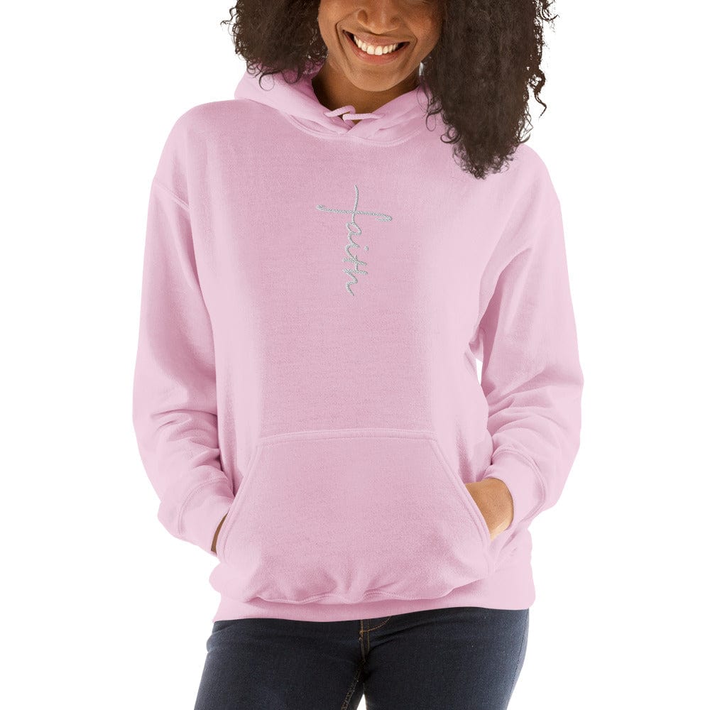 Sweatshirts & Hoodies Faith Cross Embroidered Unisex Hoodie San Rocco Italia