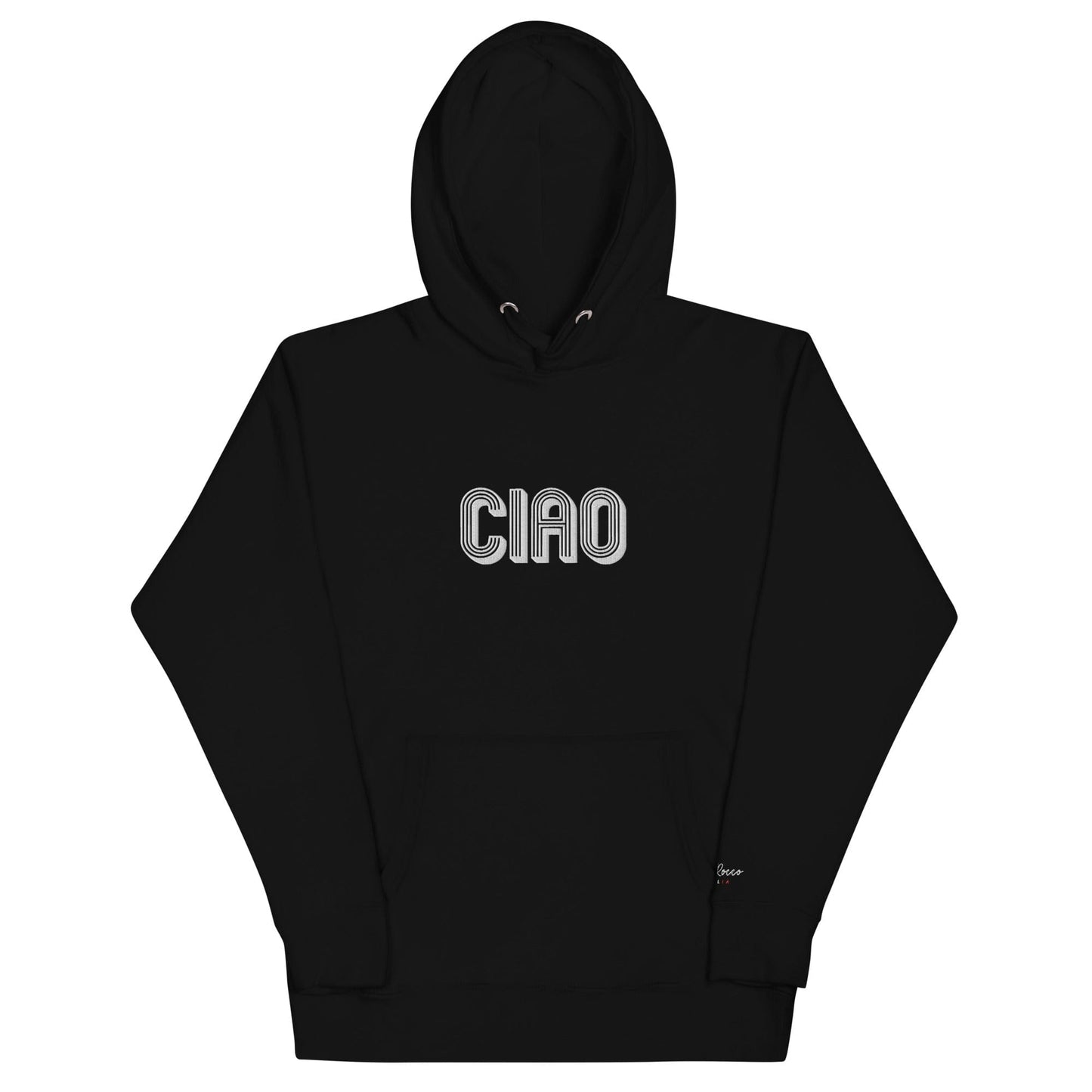 Sweatshirts & Hoodies Black / S Unisex Embroidered Ciao Hoodie San Rocco Italia