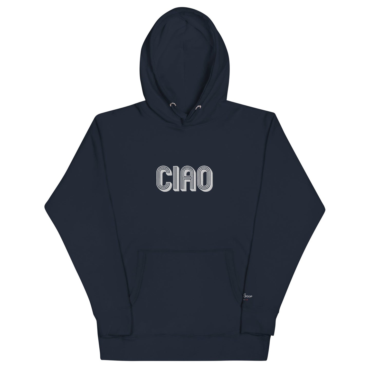 Sweatshirts & Hoodies Navy Blazer / S Unisex Embroidered Ciao Hoodie San Rocco Italia