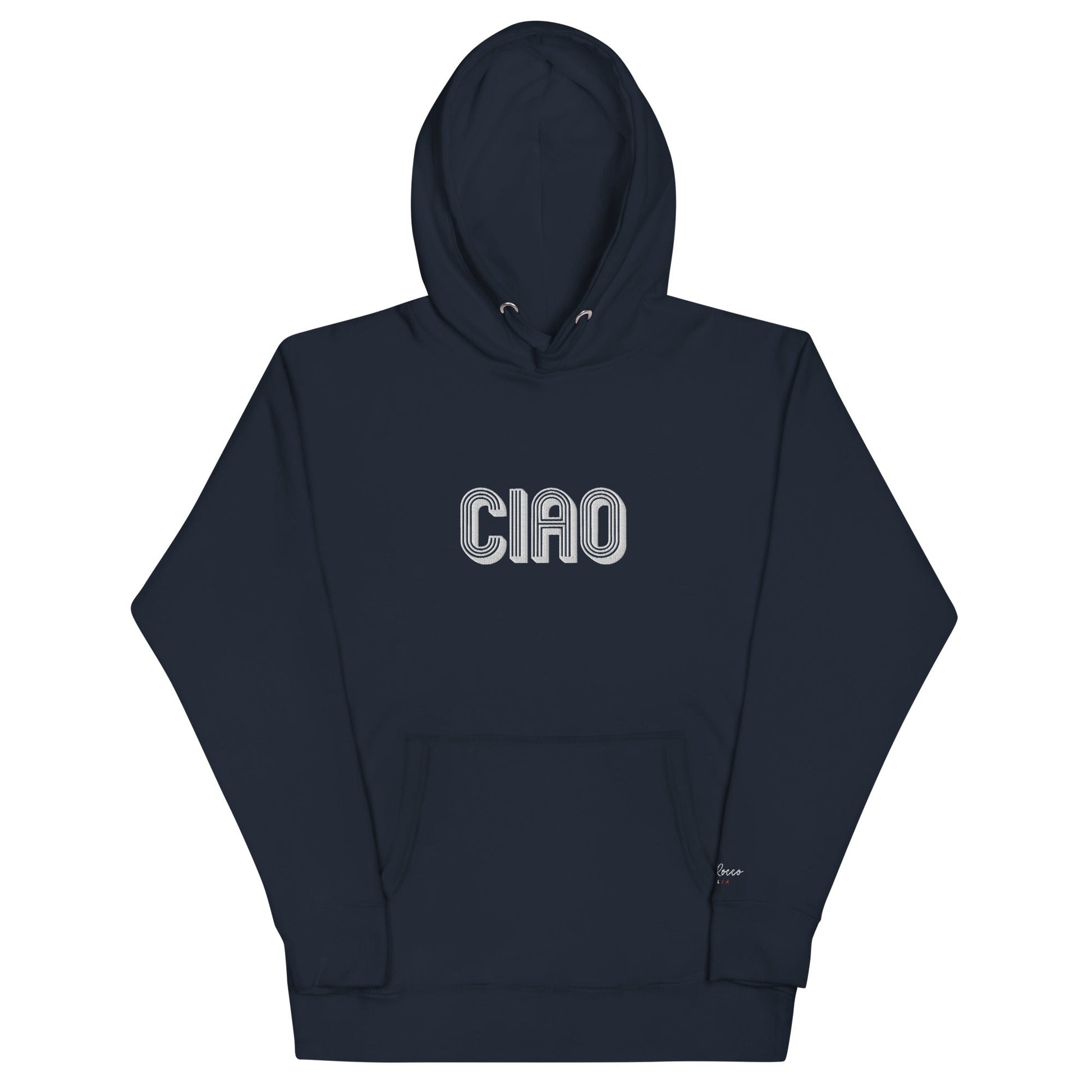 Sweatshirts & Hoodies Navy Blazer / S Unisex Embroidered Ciao Hoodie San Rocco Italia