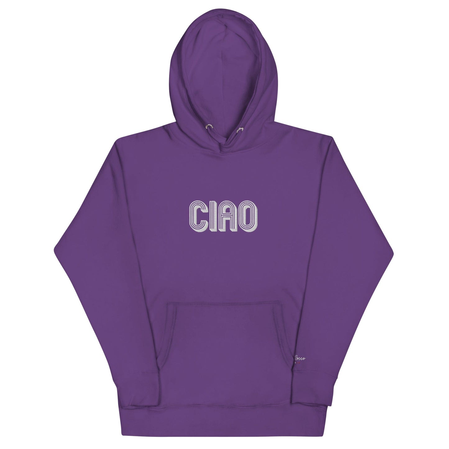 Sweatshirts & Hoodies Purple / S Unisex Embroidered Ciao Hoodie San Rocco Italia