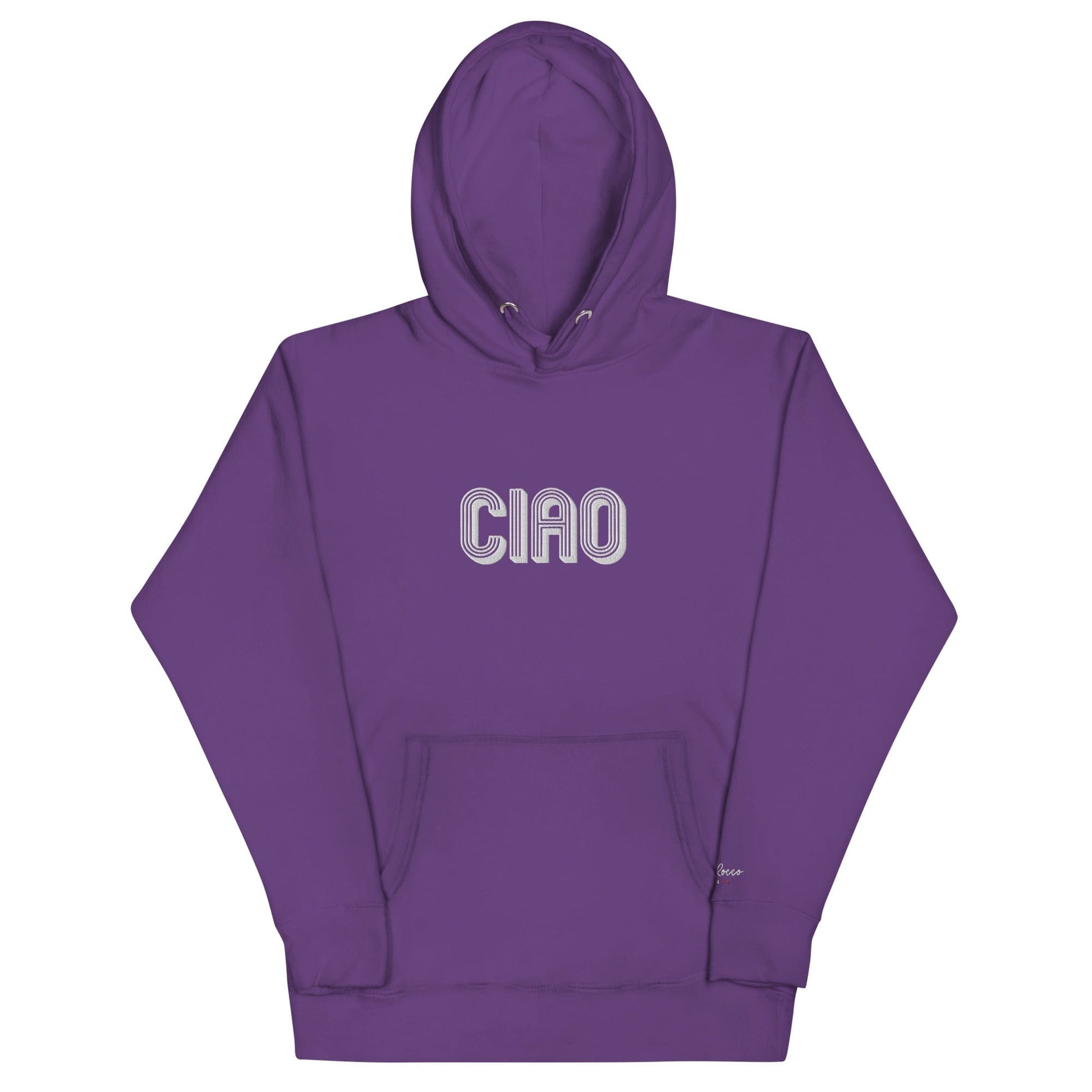 Sweatshirts & Hoodies Purple / S Unisex Embroidered Ciao Hoodie San Rocco Italia