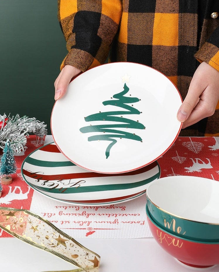 Ceramic Christmas Tableware - Plates, Coffee Mugs, and Bowls - Premium Tableware - Just €24.95! Shop now at San Rocco Italia