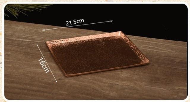 Handmade pure copper tea / espresso cup tray - Premium Tableware - Just €46.95! Shop now at San Rocco Italia
