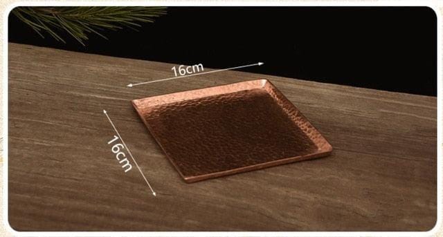 Handmade pure copper tea / espresso cup tray - Premium Tableware - Just €46.95! Shop now at San Rocco Italia