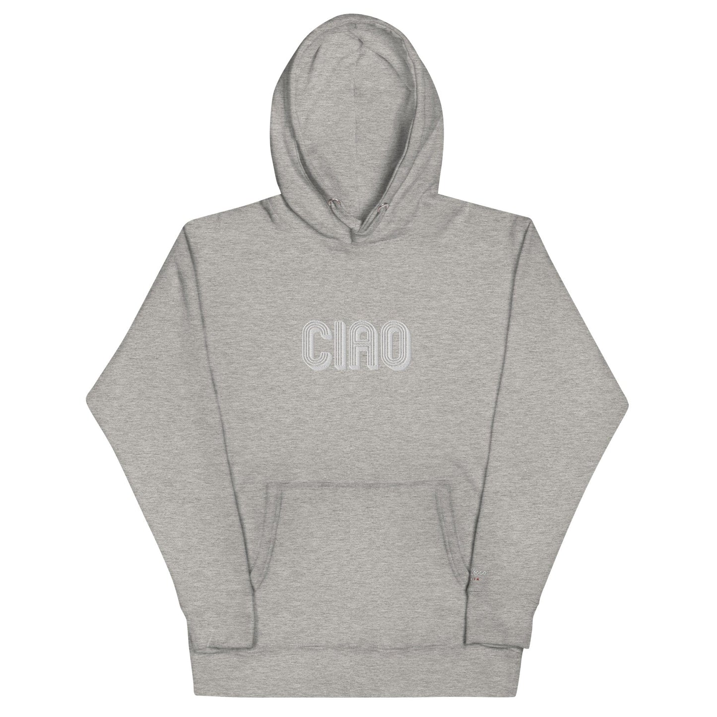 Sweatshirts & Hoodies Carbon Grey / S Unisex Embroidered Ciao Hoodie San Rocco Italia