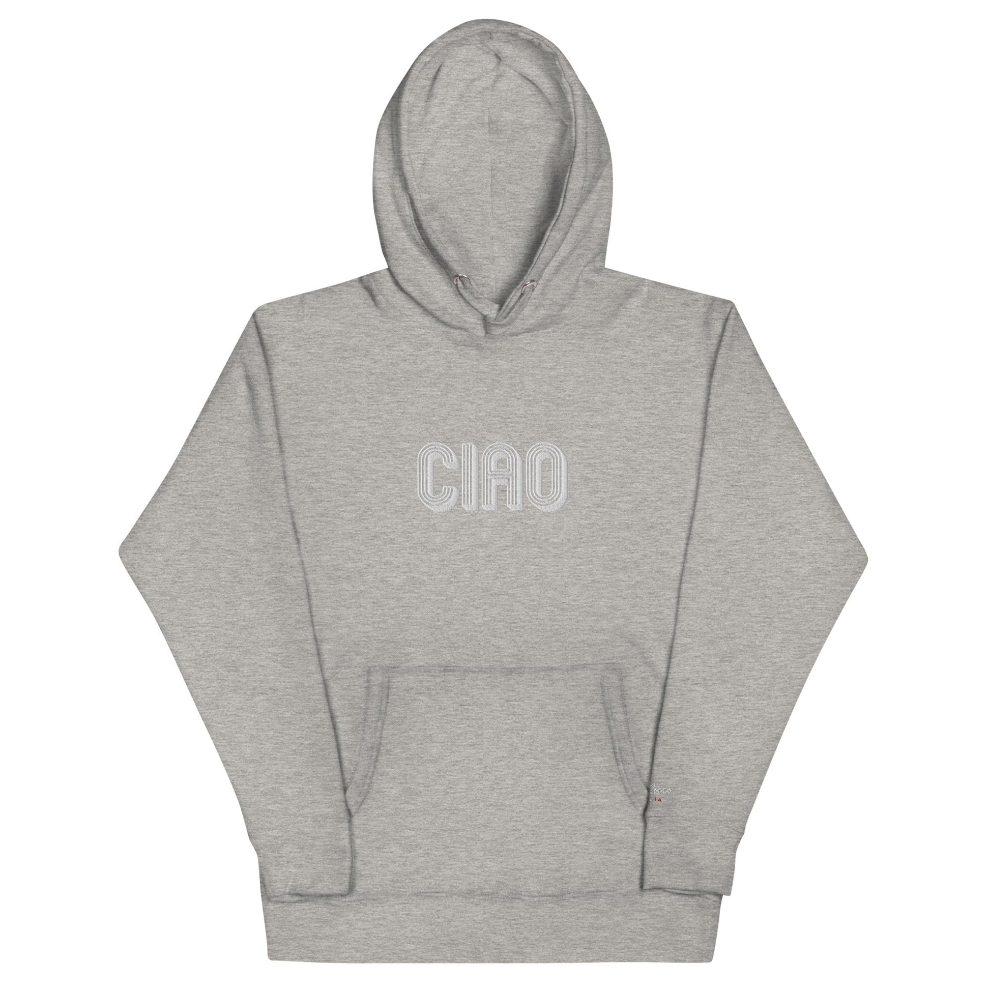 Sweatshirts & Hoodies Carbon Grey / S Unisex Embroidered Ciao Hoodie San Rocco Italia