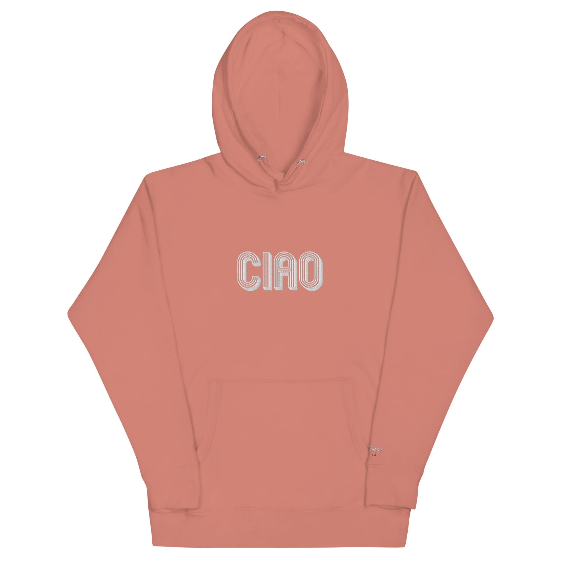 Sweatshirts & Hoodies Dusty Rose / S Unisex Embroidered Ciao Hoodie San Rocco Italia
