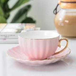 Wavy Porcelain Cup And Saucer - - San Rocco Italia