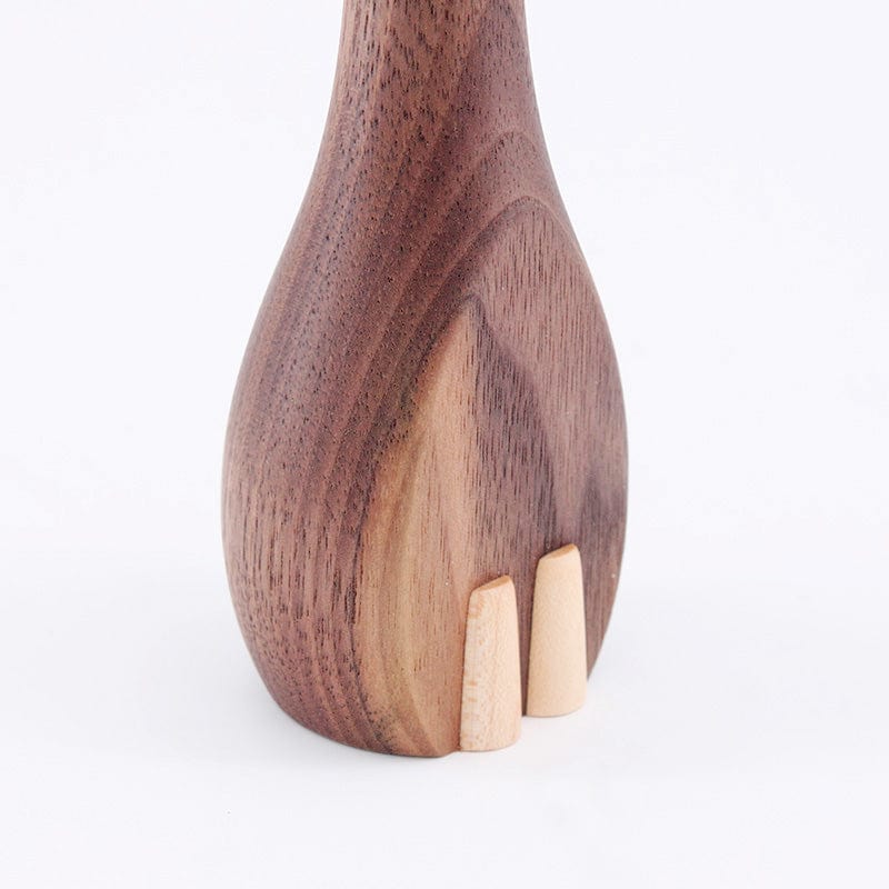 Wooden Cat & Mouse Figurines - Made of Walnut Wood - - San Rocco Italia