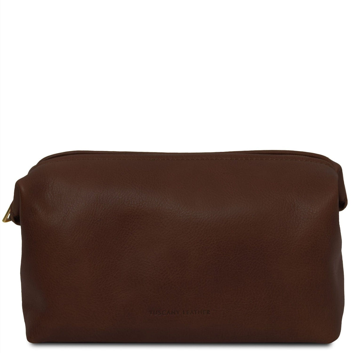 Travel leather accessories Dark Brown Smarty - Matte leather toiletry bag - Large size | TL141219 San Rocco Italia