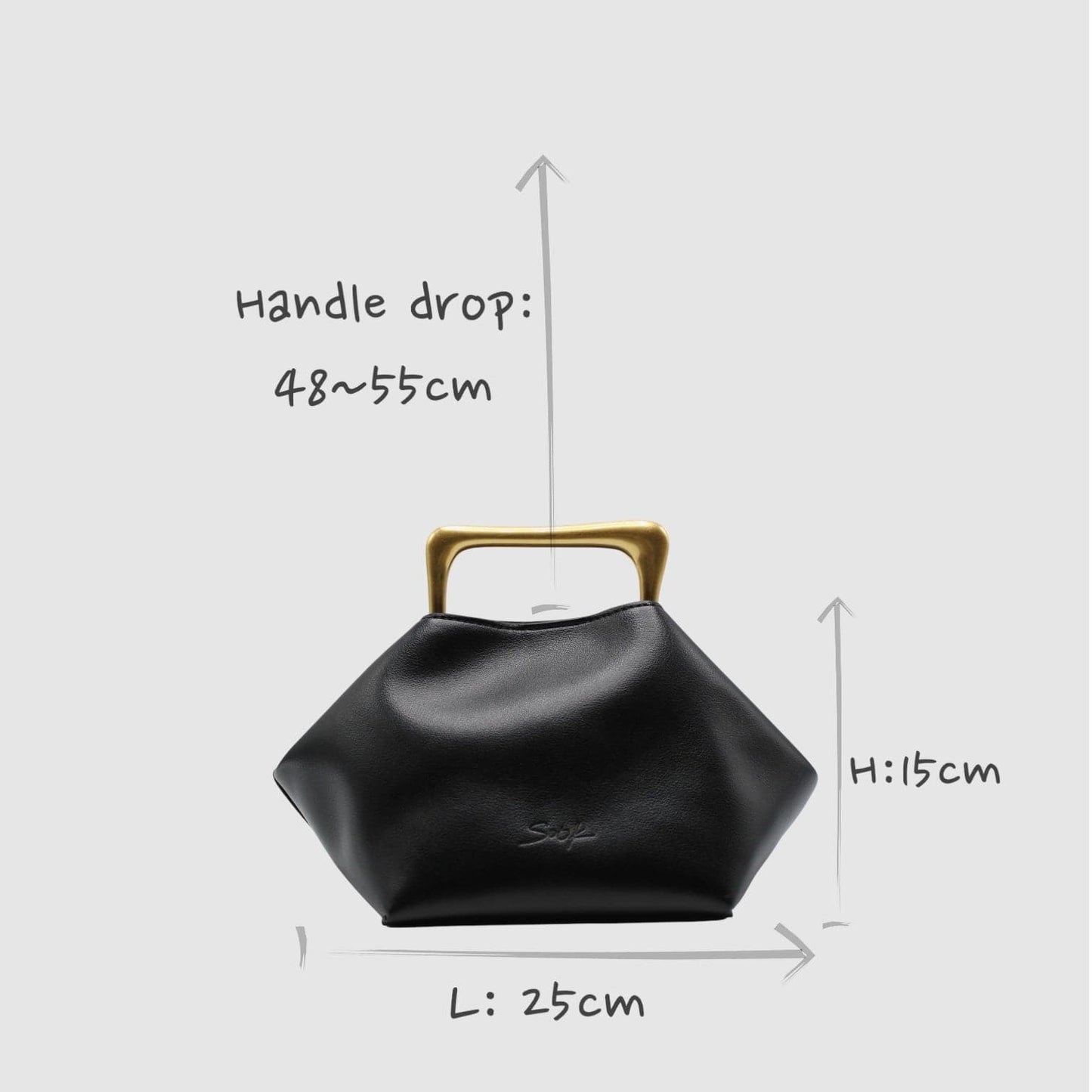 Hebag & Wallet Accessori Sora - Metallic Hebag/Shoulder Bag Nero San Rocco Italia