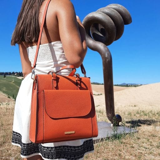 Italian Convertible Leather Backpack TL142211 – San Rocco Italia