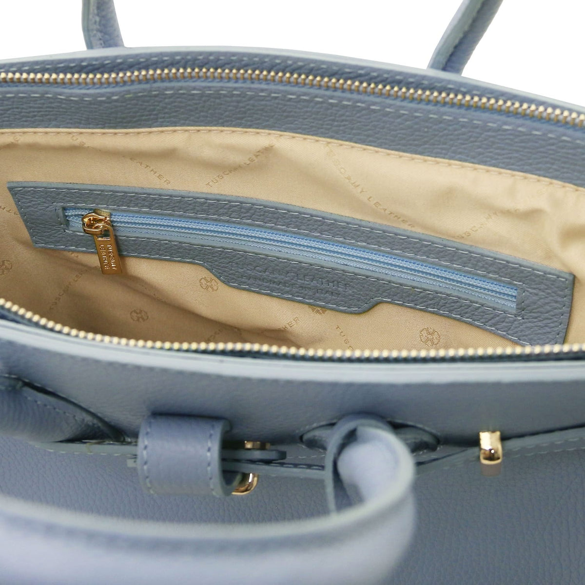 TL Bag - Leather handbag with golden hardware