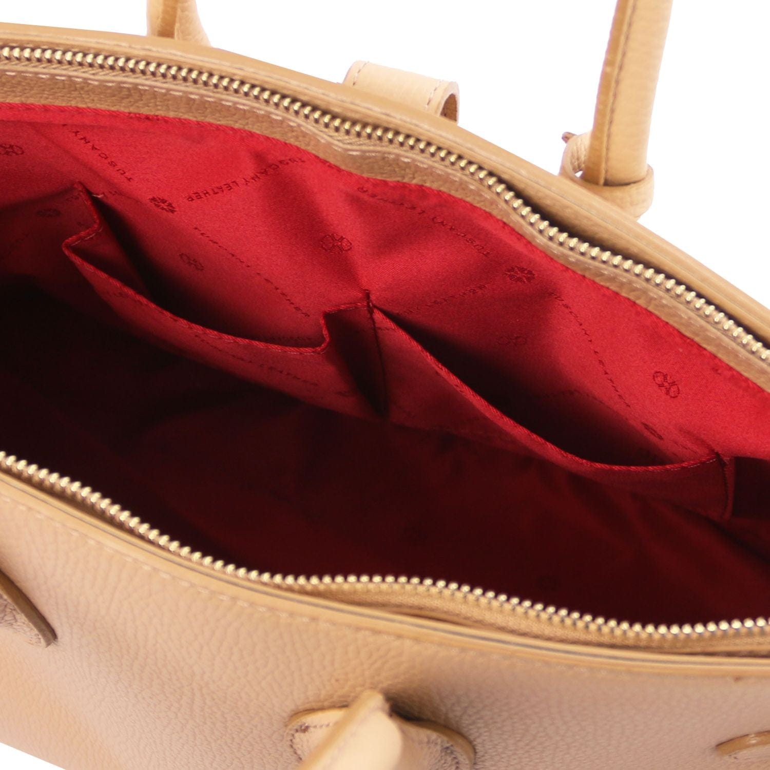 Leather handbags TL Bag - Leather handbag with golden hardware | TL141529 San Rocco Italia