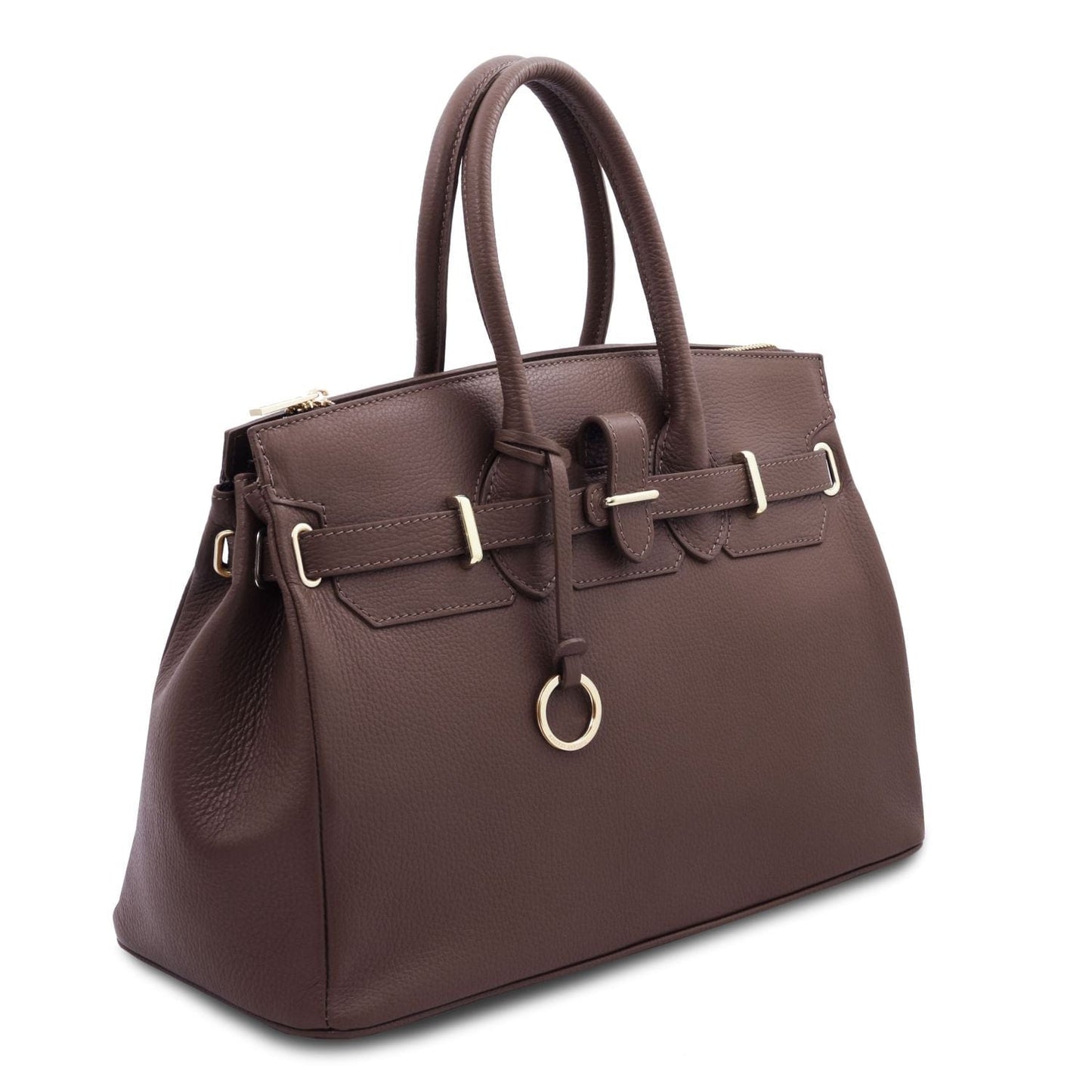 Leather handbags TL Bag - Leather handbag with golden hardware | TL141529 San Rocco Italia