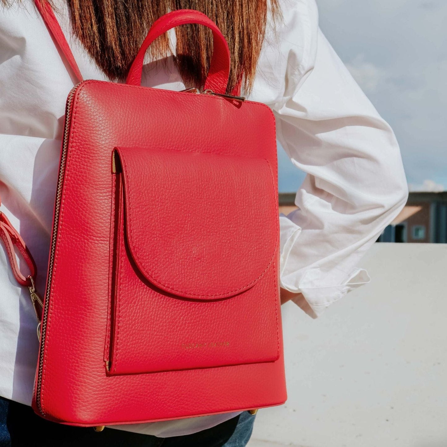 Leather backpacks for women TL Bag - Small Convertible Leather Backpack For Women | TL142092 San Rocco Italia