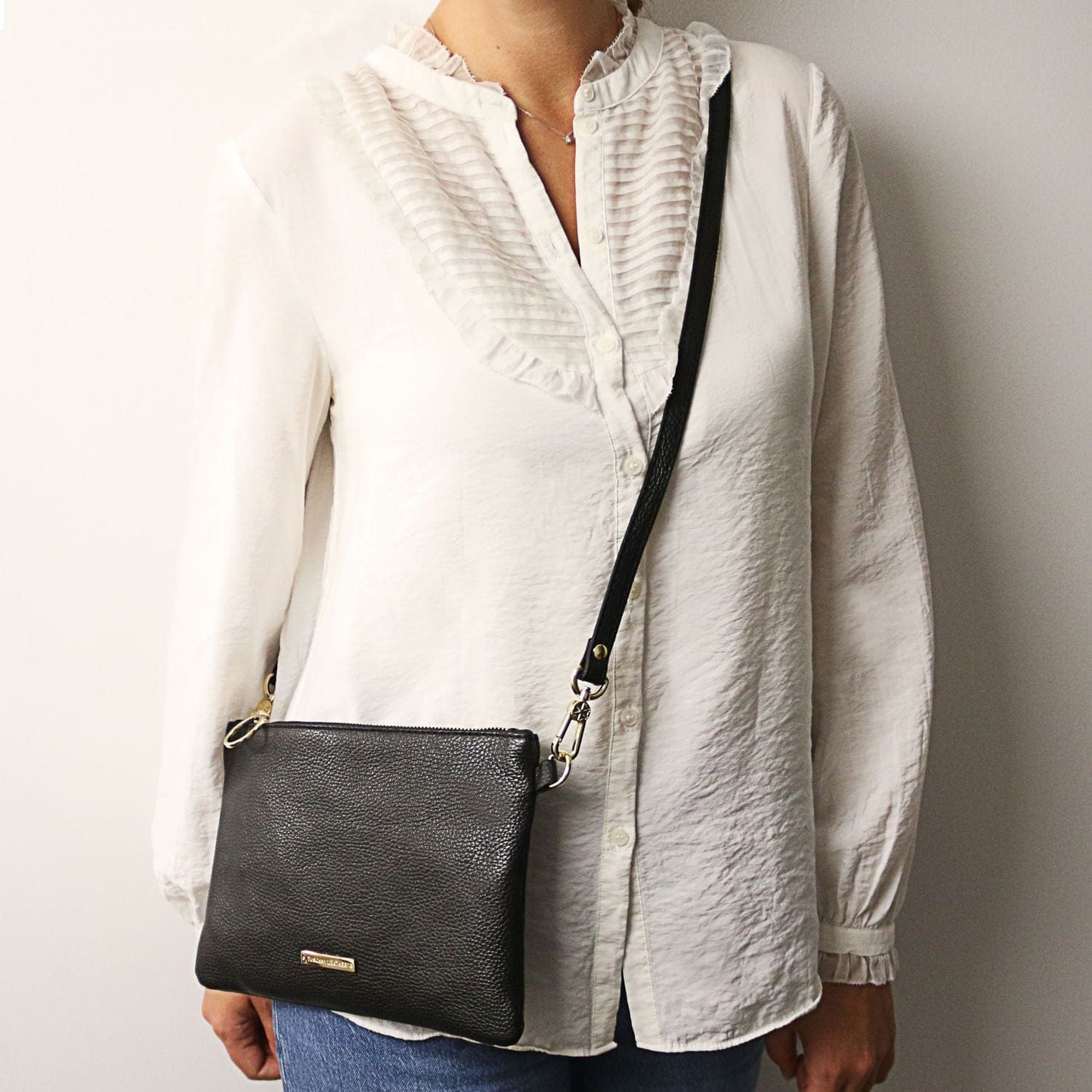 Leather handbags TL Bag - Soft Italian leather pouch clutch | TL142029 San Rocco Italia