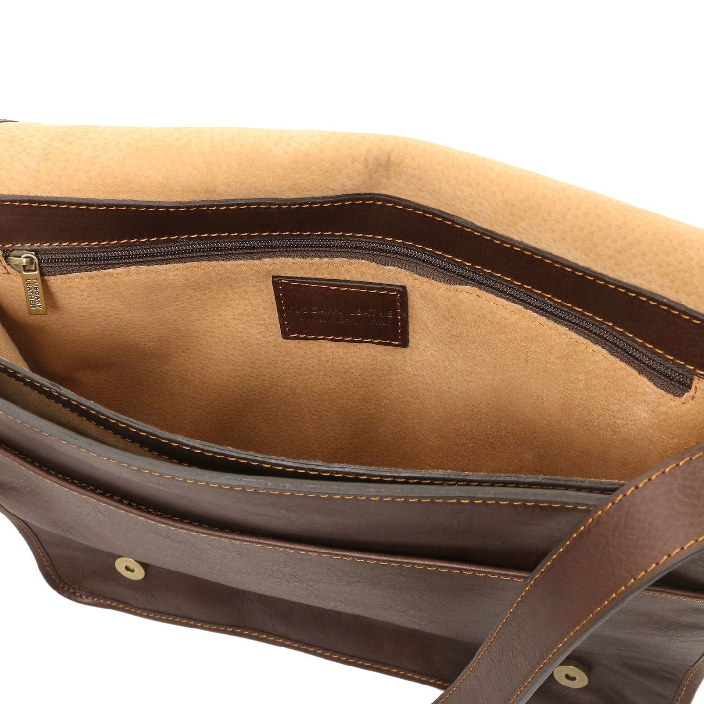 Leather bags for men TL Messenger - Two compartment matte leather shoulder bag - Large size | TL142430 San Rocco Italia