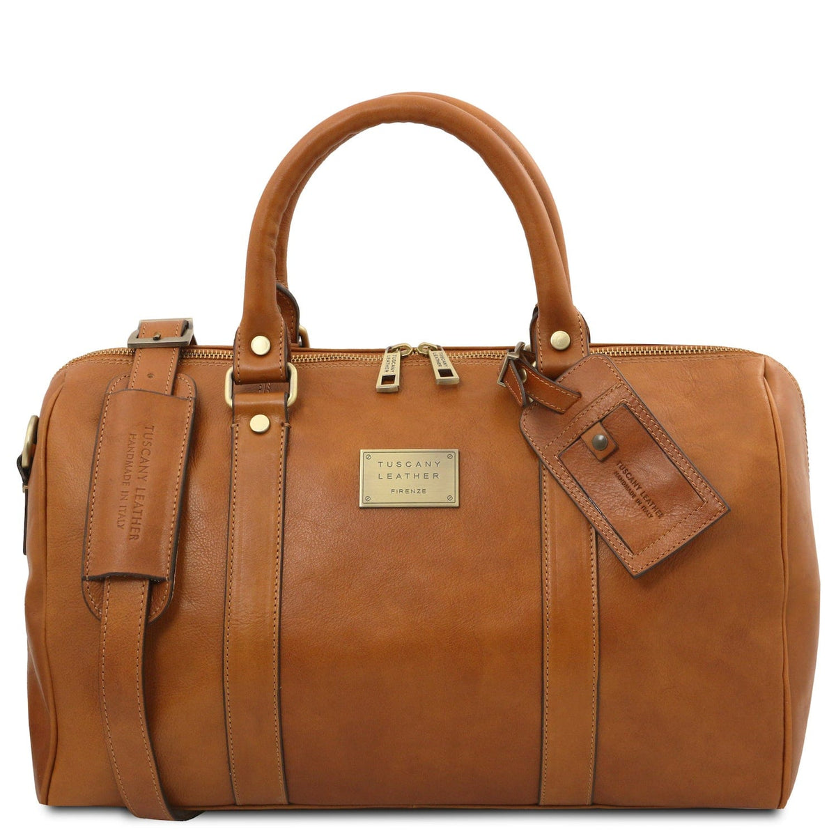 Leder-Reisetaschen Natur TL Voyager - Kleine Reisetasche aus mattem Leder mit Rückentasche | TL141250 San Rocco Italia