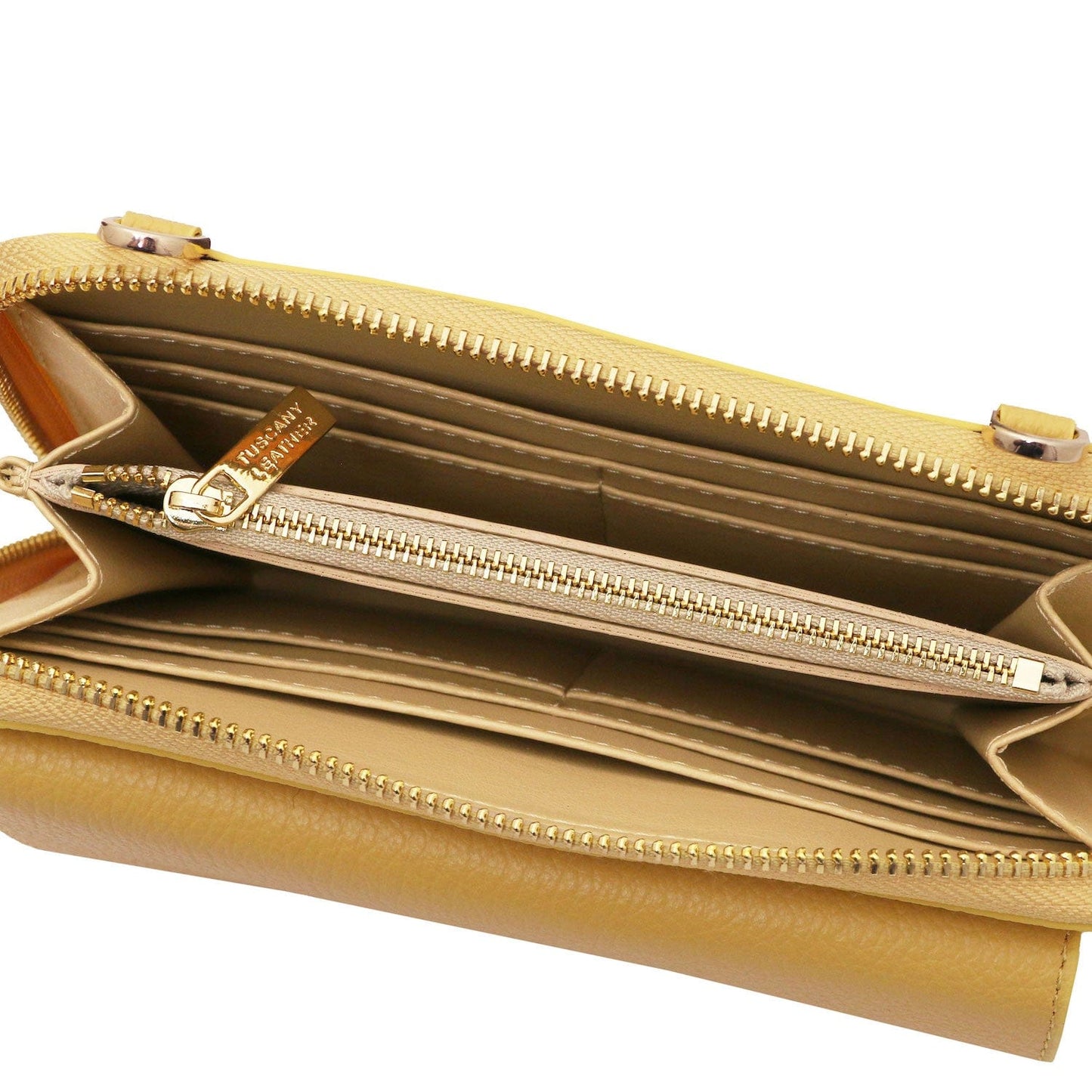 Urania - Leather phone wallet with strap | TL142433 - Premium Leather shoulder bags - Shop now at San Rocco Italia