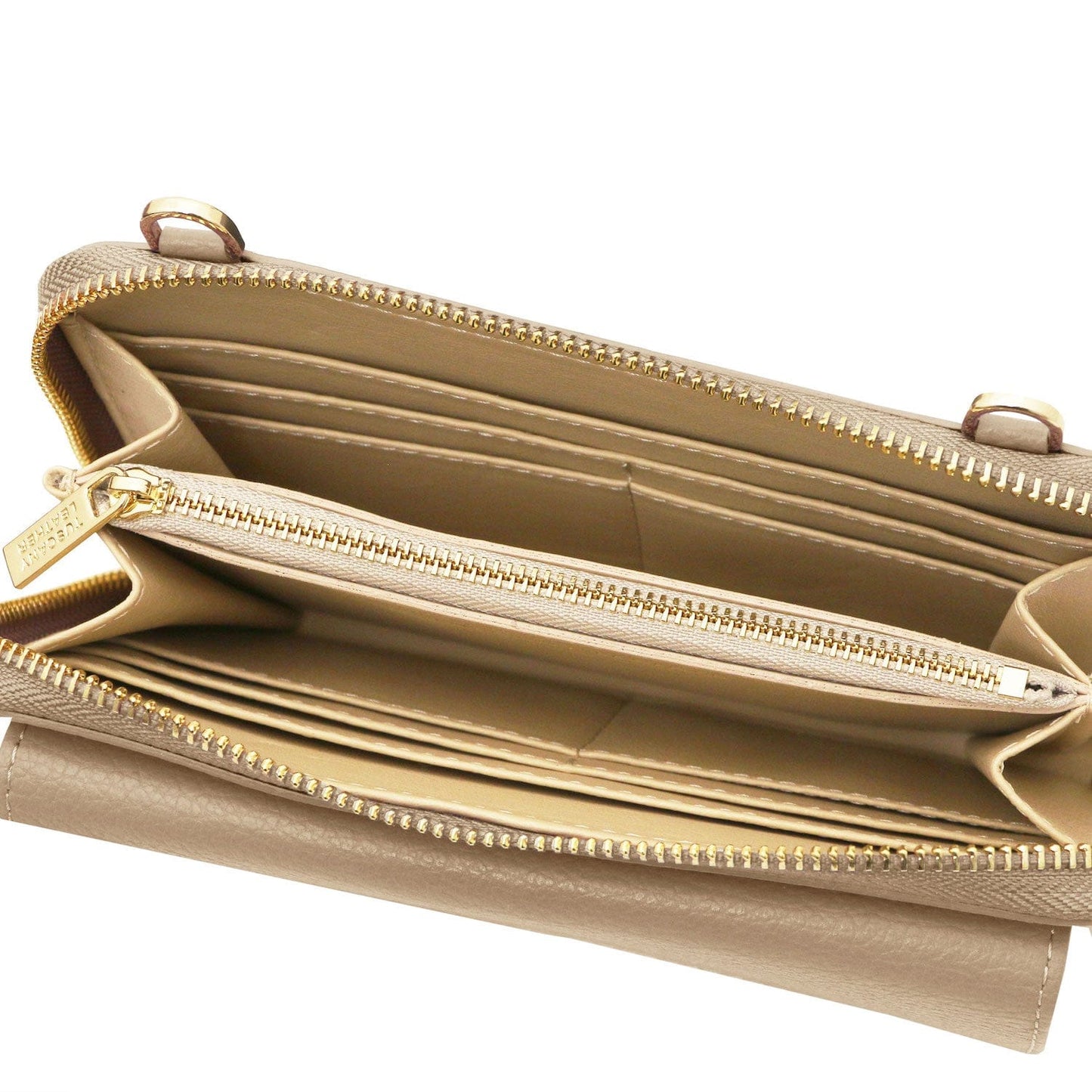 Urania - Leather phone wallet with strap | TL142433 - Premium Leather shoulder bags - Shop now at San Rocco Italia
