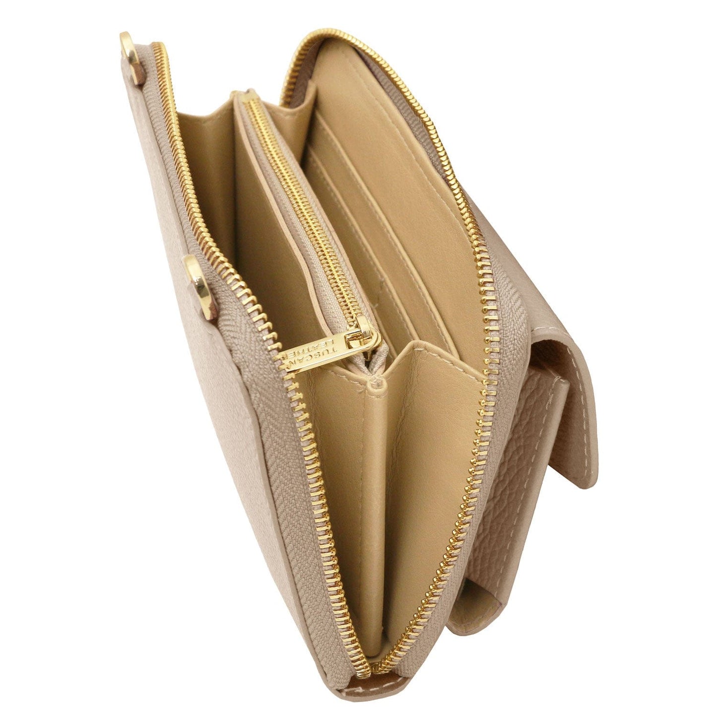 Urania - Leather phone wallet with strap | TL142433 - Premium Leather shoulder bags - Shop now at San Rocco Italia