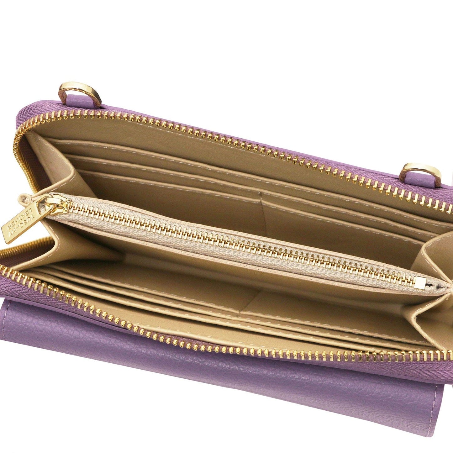 Urania - Leather phone wallet with strap | TL142433 - Premium Leather shoulder bags - Shop now at San Rocco Italia