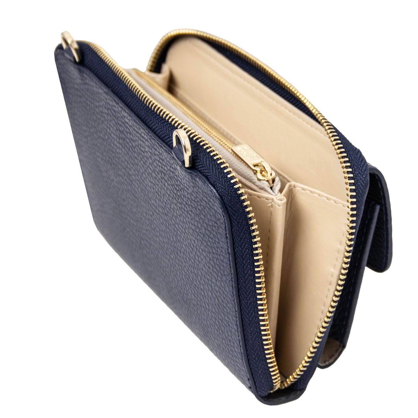 Urania - Leather phone wallet with strap | TL142433 - Premium Leather shoulder bags - Shop now at San Rocco Italia