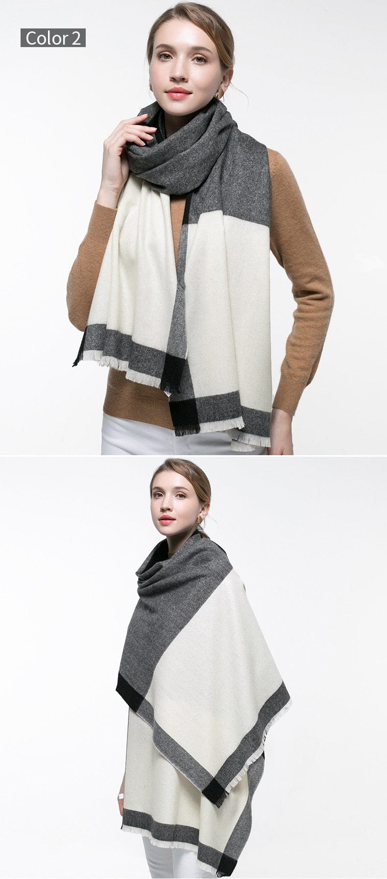 100% Cashmere Shawl and Wrap | 200x60cm - - San Rocco Italia