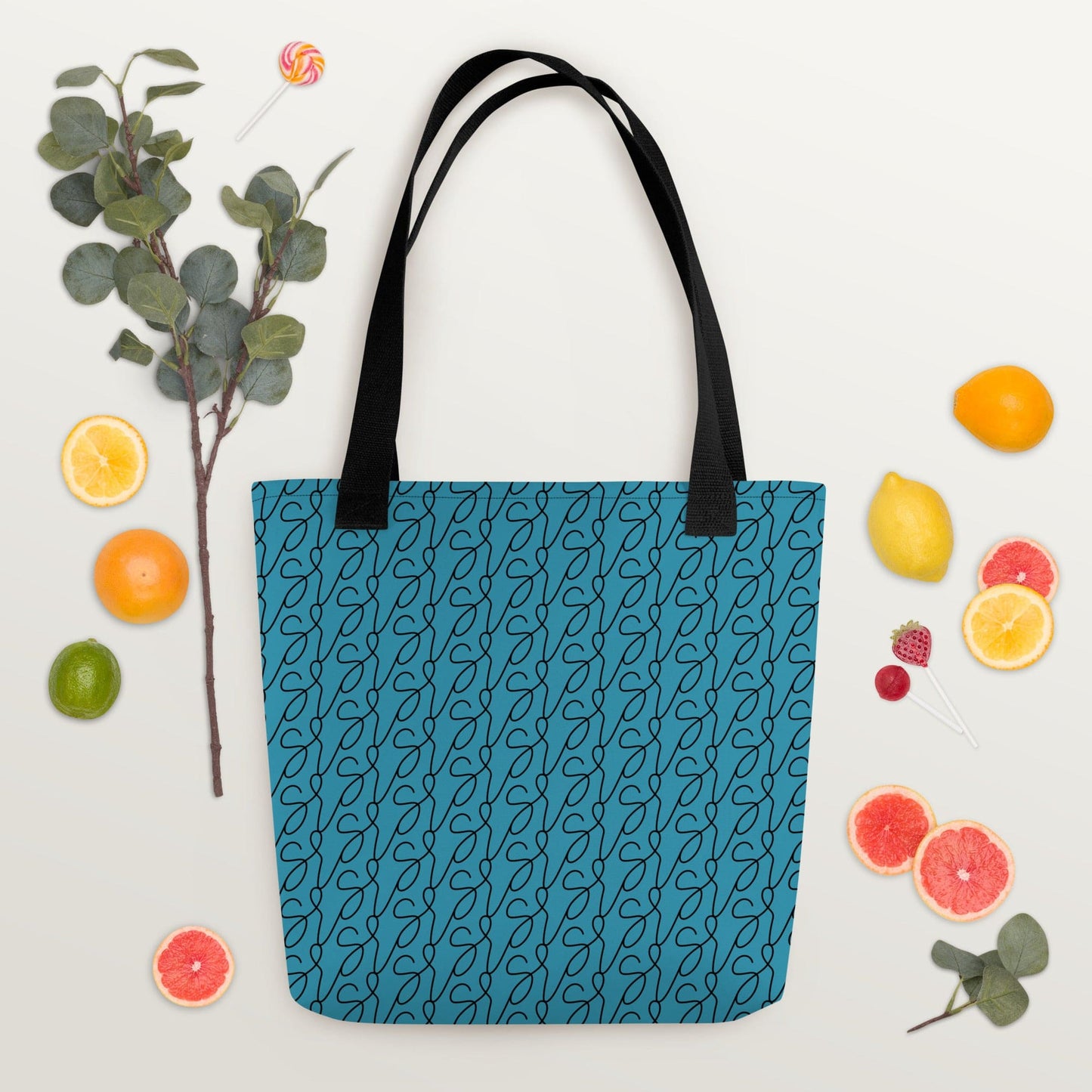 Accessories Teal Logo Tote Bag San Rocco Italia