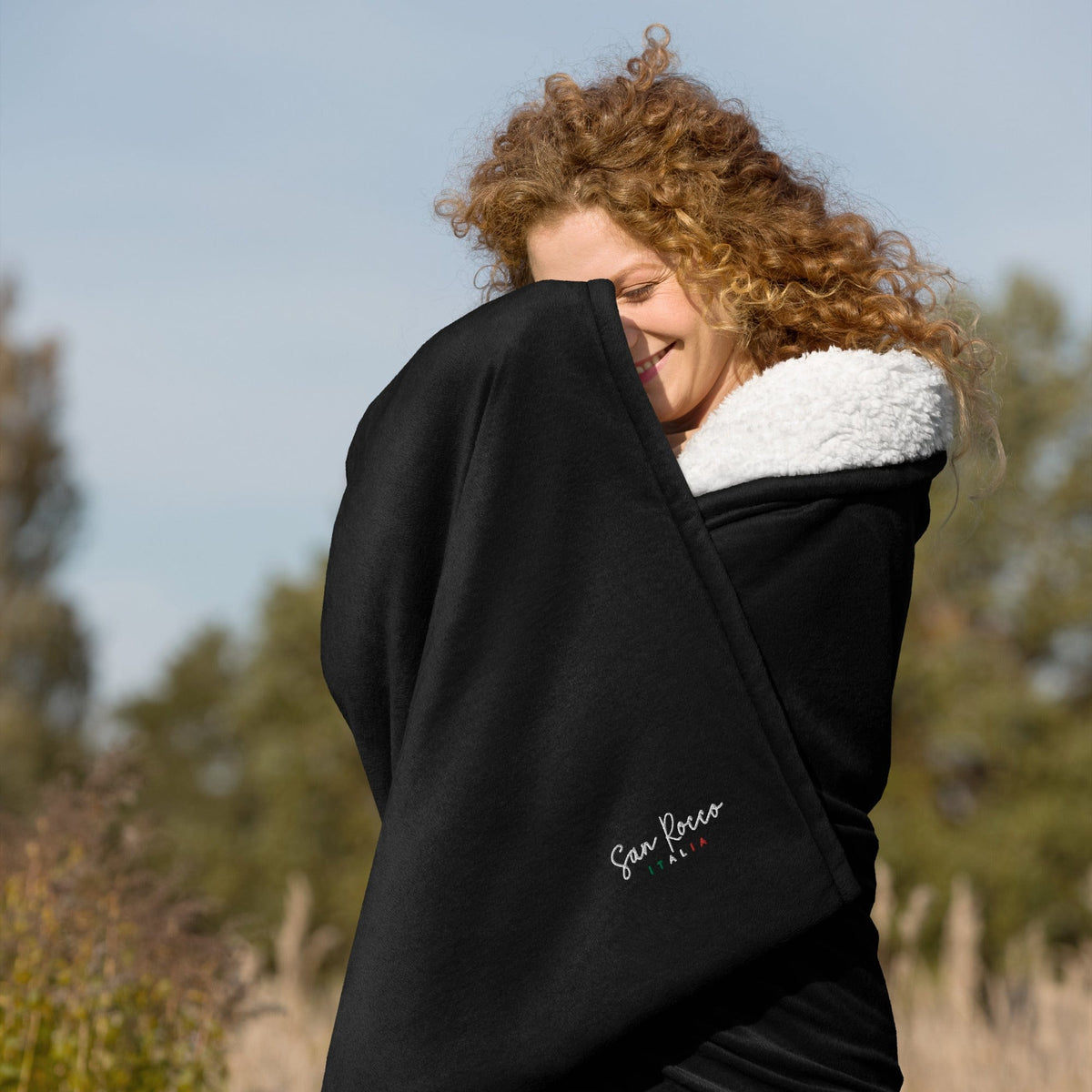 Blanket Black Premium San Rocco Italia sherpa blanket San Rocco Italia