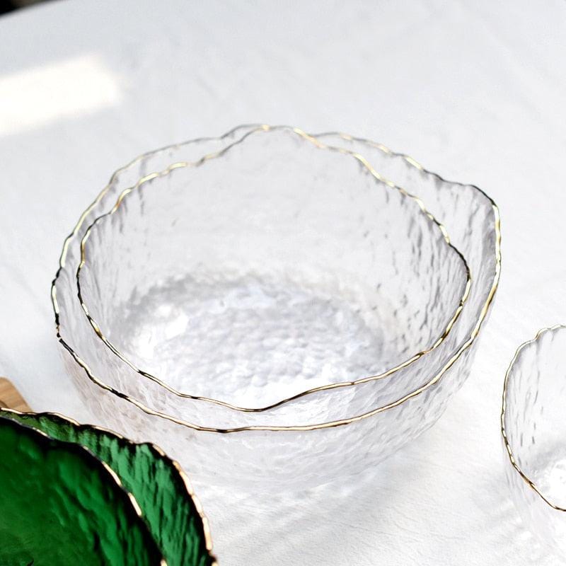 Iceberg Glass Bowl with Gilded Edge - Premium Bowl - Just €24.95! Shop now at San Rocco Italia