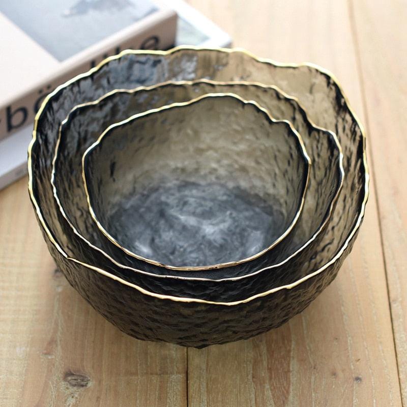 Iceberg Glass Bowl with Gilded Edge - Premium Bowl - Just €24.95! Shop now at San Rocco Italia