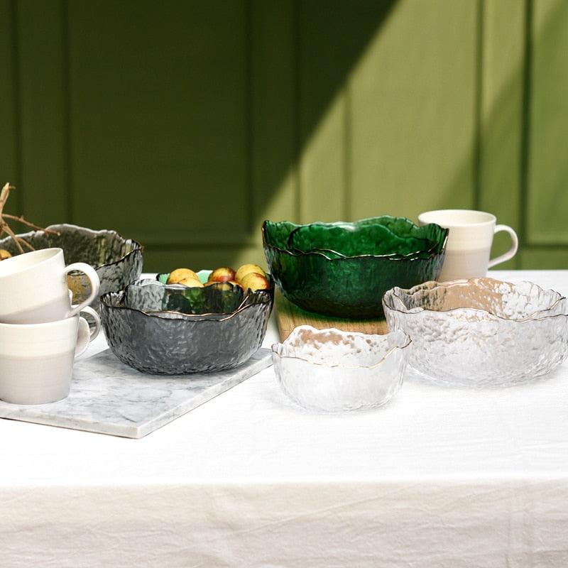 Iceberg Glass Bowl with Gilded Edge - Premium Bowl - Just €24.95! Shop now at San Rocco Italia