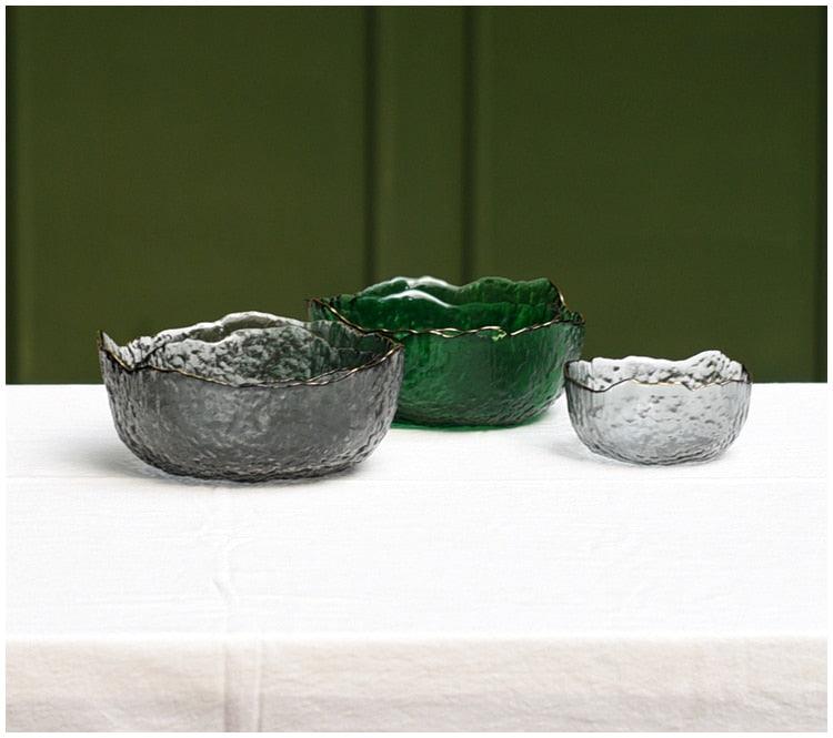 Iceberg Glass Bowl with Gilded Edge - Premium Bowl - Just €24.95! Shop now at San Rocco Italia