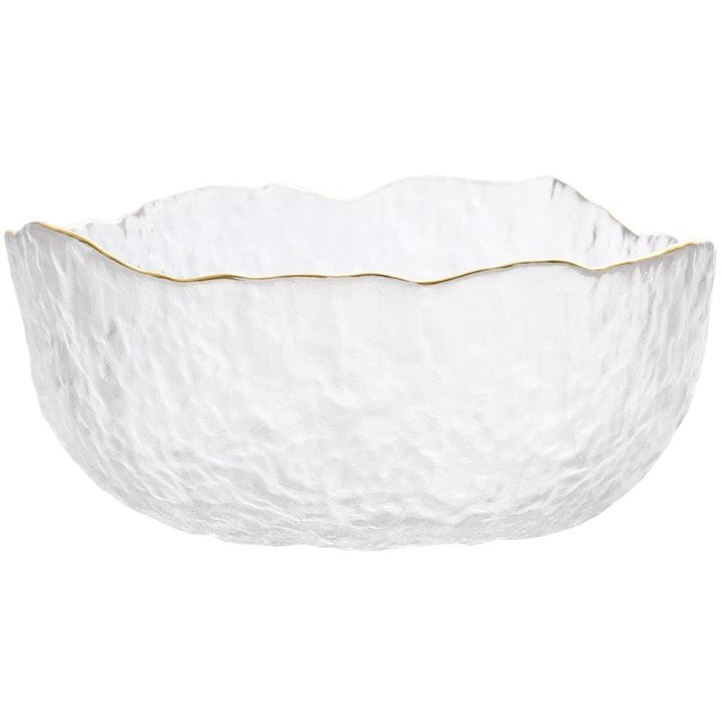 Iceberg Glass Bowl with Gilded Edge - Premium Bowl - Just €24.95! Shop now at San Rocco Italia