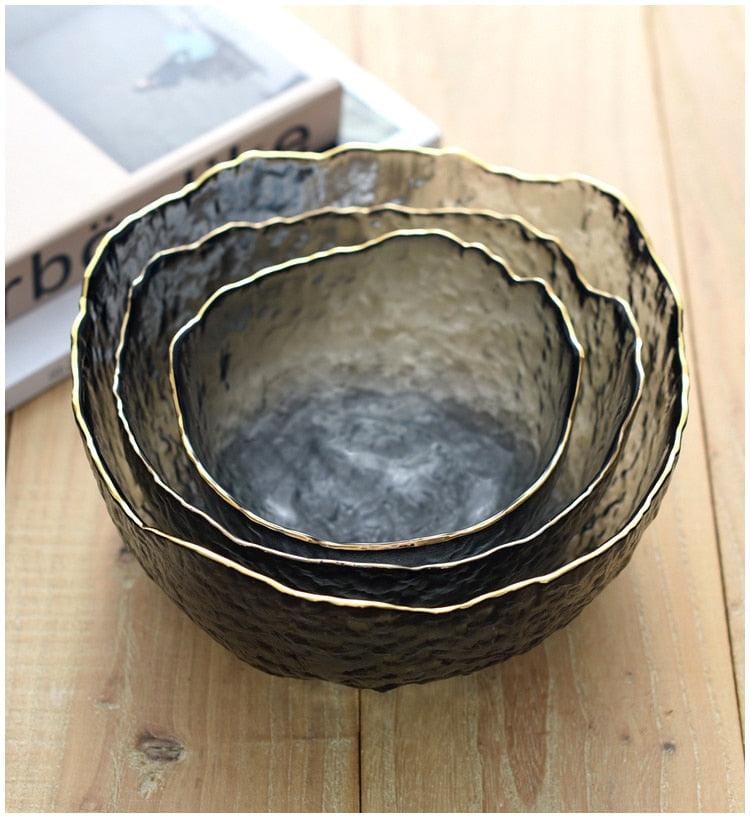 Iceberg Glass Bowl with Gilded Edge - Premium Bowl - Just €24.95! Shop now at San Rocco Italia