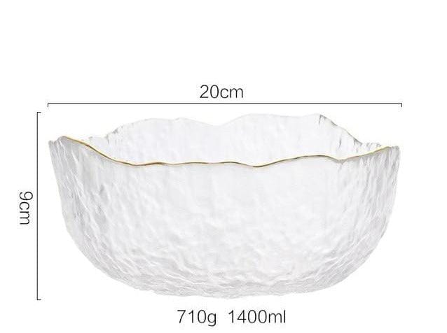 Iceberg Glass Bowl with Gilded Edge - Premium Bowl - Just €24.95! Shop now at San Rocco Italia