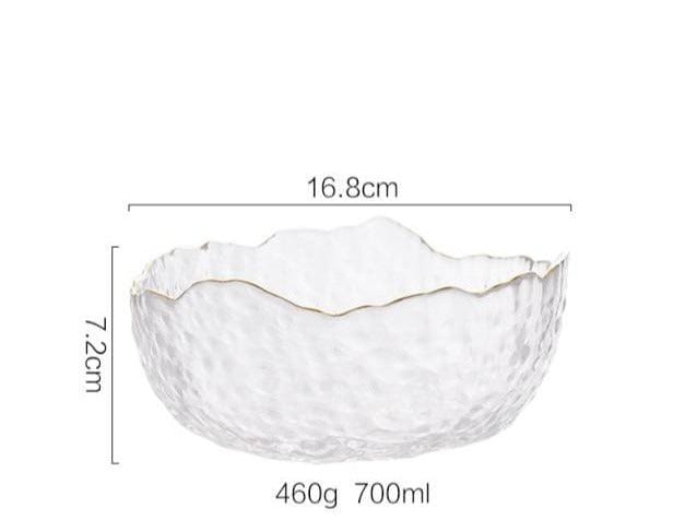 Iceberg Glass Bowl with Gilded Edge - Premium Bowl - Just €24.95! Shop now at San Rocco Italia