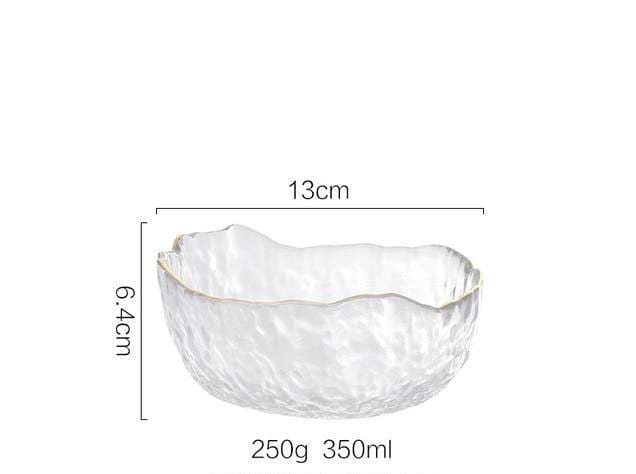 Iceberg Glass Bowl with Gilded Edge - Premium Bowl - Just €24.95! Shop now at San Rocco Italia