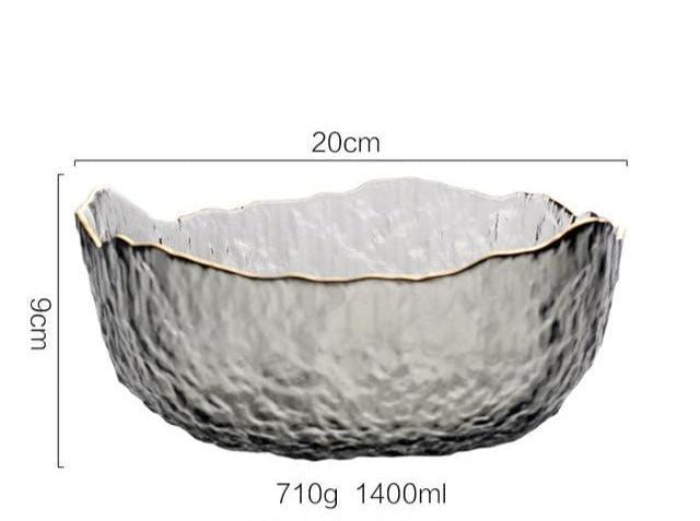 Iceberg Glass Bowl with Gilded Edge - Premium Bowl - Just €24.95! Shop now at San Rocco Italia