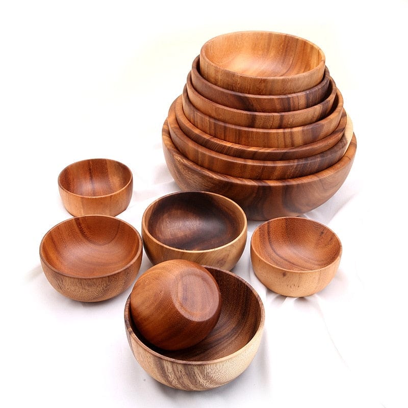 Solid Acacia Wood Nesting Bowls - San Rocco Italia
