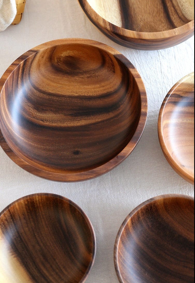 Solid Acacia Wood Nesting Bowls - San Rocco Italia